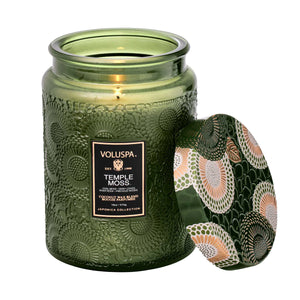 Temple Moss Large Glass Jar Candle