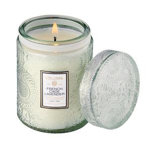 French Cade Lavender Small Glass Jar Candle