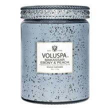 Load image into Gallery viewer, Makassar Ebony &amp; Peach Large Glass Jar Candle
